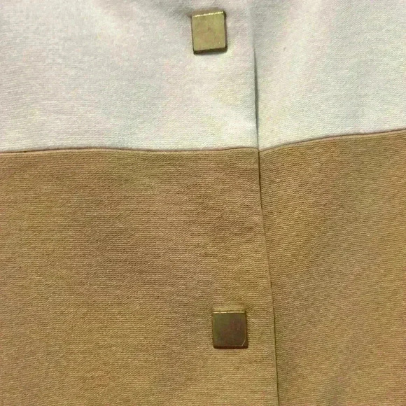 Chicos thick knit brass button color block blazer Professional office career GUC - Picture 6 of 8